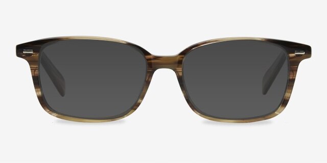 Sway Brown Striped AcetateEyeglass Frames from EyeBuyDirect, with Tinted Lenses