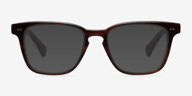 Samson Brun AcétateMontures de lunettes de vue d'EyeBuyDirect, Avec des Verres Teintés