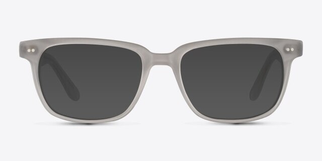 Pacific Clear Gray AcetateEyeglass Frames from EyeBuyDirect, with Tinted Lenses