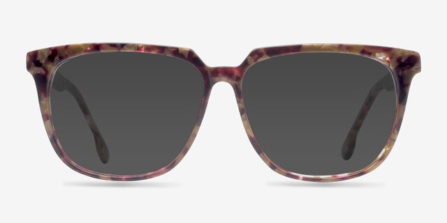 Capucine Red Floral AcetateEyeglass Frames from EyeBuyDirect, with Tinted Lenses