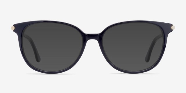 Jasmine Bleu marine AcétateMontures de lunettes de vue d'EyeBuyDirect, Avec des Verres Teintés