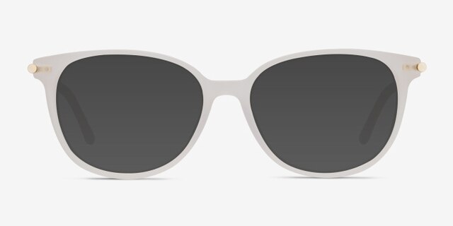 Jasmine Blanche AcétateMontures de lunettes de vue d'EyeBuyDirect, Avec des Verres Teintés