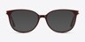 Jasmine Dark Red AcetateEyeglass Frames from EyeBuyDirect, with Tinted Lenses