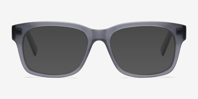Lynch Matte Gray AcetateEyeglass Frames from EyeBuyDirect, with Tinted Lenses