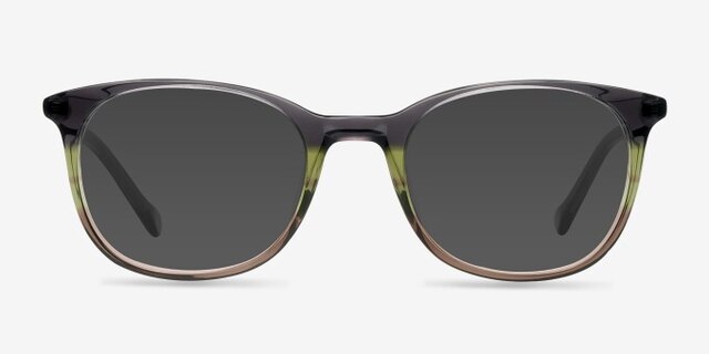 Peppermint Gray Green AcetateEyeglass Frames from EyeBuyDirect, with Tinted Lenses