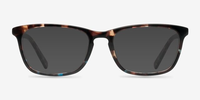Wildfire Blue Tortoise AcetateEyeglass Frames from EyeBuyDirect, with Tinted Lenses