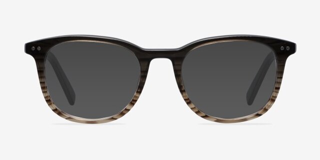 Demain Gray Brown AcetateEyeglass Frames from EyeBuyDirect, with Tinted Lenses