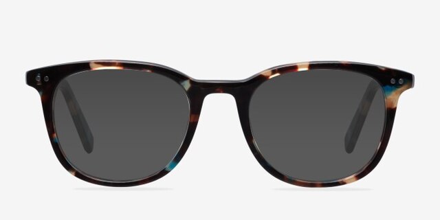 Demain Blue Floral AcetateEyeglass Frames from EyeBuyDirect, with Tinted Lenses