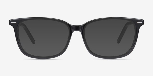 Seapoint Black AcetateEyeglass Frames from EyeBuyDirect, with Tinted Lenses