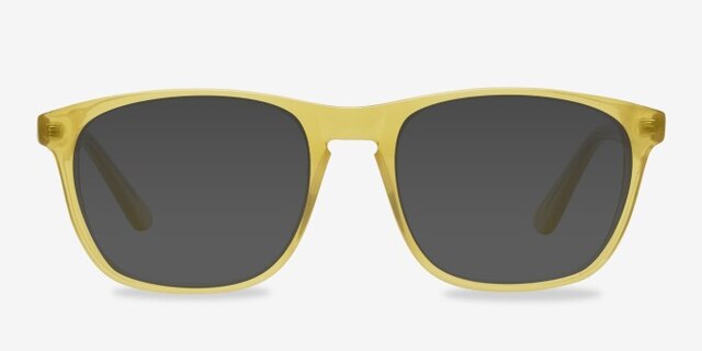 Damien Jaune AcétateMontures de lunettes de vue d'EyeBuyDirect, Avec des Verres Teintés