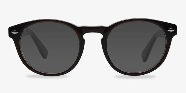 The Loop Gris foncé AcétateMontures de lunettes de vue d'EyeBuyDirect, Avec des Verres Teintés
