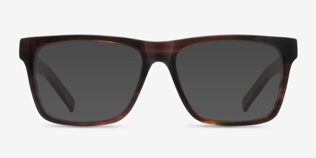Pioneer Brun AcétateMontures de lunettes de vue d'EyeBuyDirect, Avec des Verres Teintés