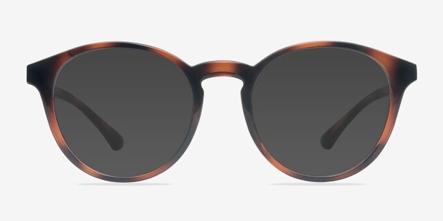 Bright Side Brown Tortoise PlasticEyeglass Frames from EyeBuyDirect, with Tinted Lenses