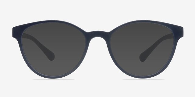 Palette Matte Navy PlastiqueMontures de lunettes de vue d'EyeBuyDirect, Avec des Verres Teintés