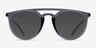 Fiasco Matte Gray MetalEyeglass Frames from EyeBuyDirect, with Tinted Lenses