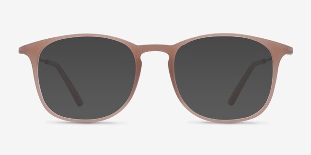 Little Bit Matte Pink MetalEyeglass Frames from EyeBuyDirect, with Tinted Lenses