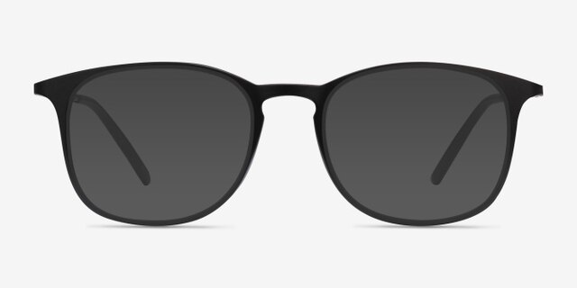 Little Bit Matte Black PlasticEyeglass Frames from EyeBuyDirect, with Tinted Lenses