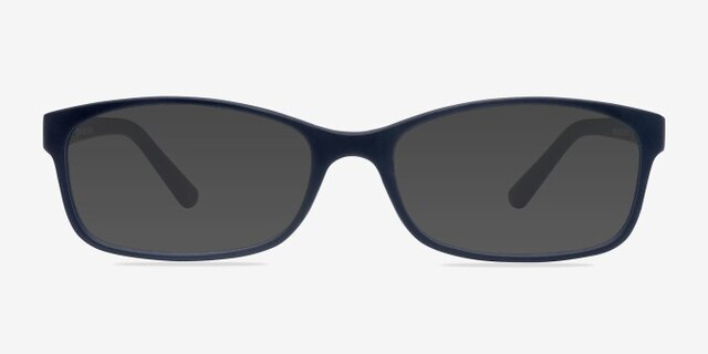 Beads Matte Navy PlasticEyeglass Frames from EyeBuyDirect, with Tinted Lenses