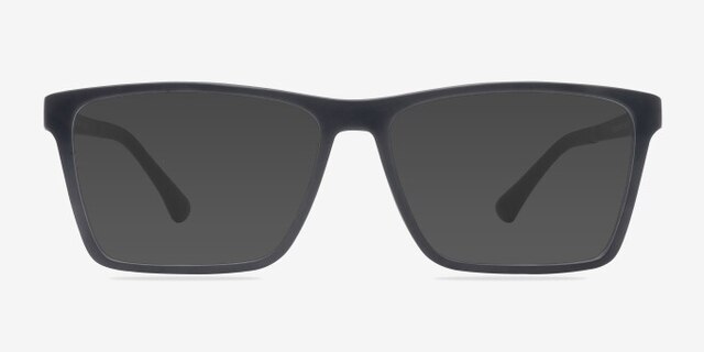 Equation Matte Black PlasticEyeglass Frames from EyeBuyDirect, with Tinted Lenses