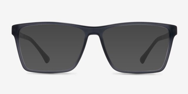 Equation Matte Gray PlasticEyeglass Frames from EyeBuyDirect, with Tinted Lenses