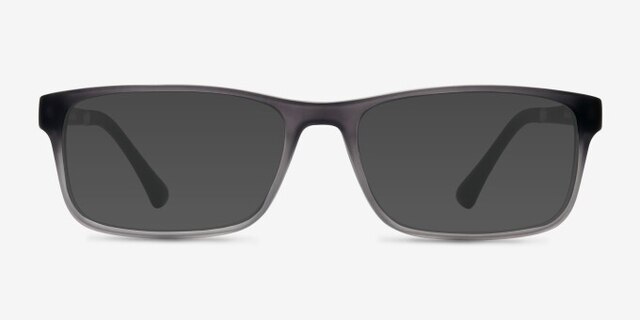 Firefly Matte Gray PlasticEyeglass Frames from EyeBuyDirect, with Tinted Lenses