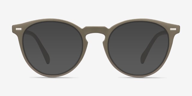 Peninsula Vert Mat PlastiqueMontures de lunettes de vue d'EyeBuyDirect, Avec des Verres Teintés