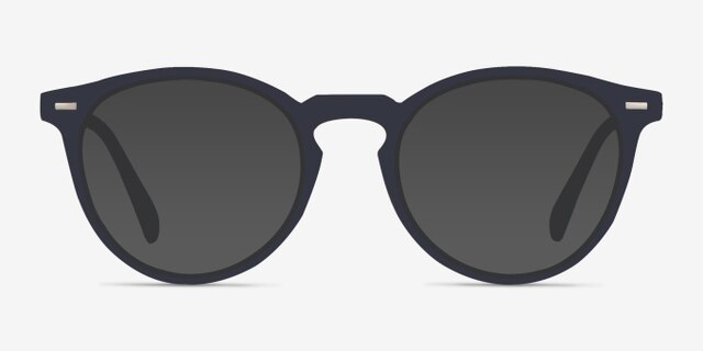 Peninsula Matte Navy PlastiqueMontures de lunettes de vue d'EyeBuyDirect, Avec des Verres Teintés