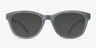 Caroline Matte Gray PlasticEyeglass Frames from EyeBuyDirect, with Tinted Lenses