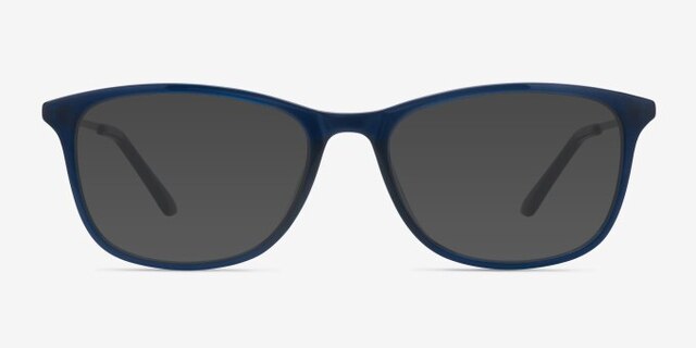 Oliver Navy PlasticEyeglass Frames from EyeBuyDirect, with Tinted Lenses