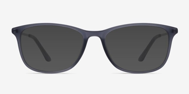 Oliver Matte Gray PlasticEyeglass Frames from EyeBuyDirect, with Tinted Lenses