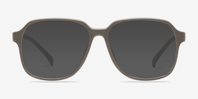 Chuckie Matte Gray PlasticEyeglass Frames from EyeBuyDirect, with Tinted Lenses