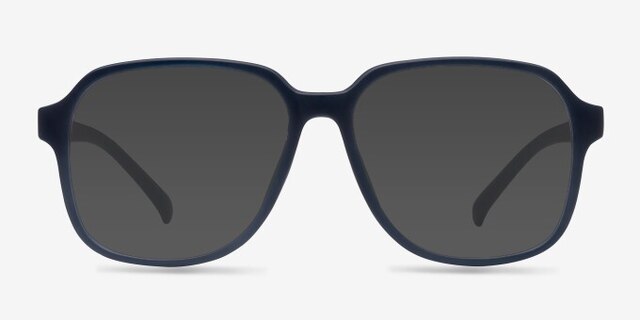 Chuckie Matte Navy PlasticEyeglass Frames from EyeBuyDirect, with Tinted Lenses