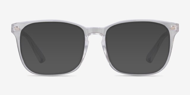 Uptown Clear PlasticEyeglass Frames from EyeBuyDirect, with Tinted Lenses