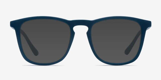 Central Matte Navy PlasticEyeglass Frames from EyeBuyDirect, with Tinted Lenses