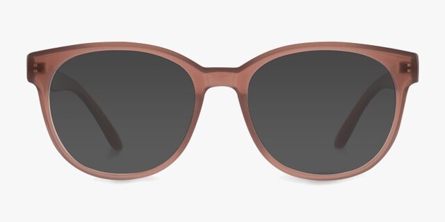 Grace Brown PlasticEyeglass Frames from EyeBuyDirect, with Tinted Lenses