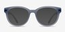 Grace Matte Blue PlastiqueMontures de lunettes de vue d'EyeBuyDirect, Avec des Verres Teintés