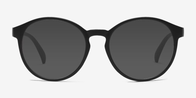 Delaware Matte Black PlasticEyeglass Frames from EyeBuyDirect, with Tinted Lenses