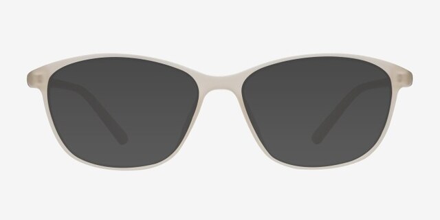 District Matte Beige PlasticEyeglass Frames from EyeBuyDirect, with Tinted Lenses