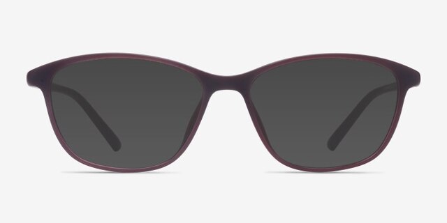 District Matte Burgundy PlasticEyeglass Frames from EyeBuyDirect, with Tinted Lenses