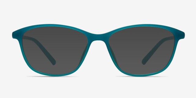 District Vert Mat PlastiqueMontures de lunettes de vue d'EyeBuyDirect, Avec des Verres Teintés
