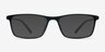 Sullivan Matte Black PlasticEyeglass Frames from EyeBuyDirect, with Tinted Lenses