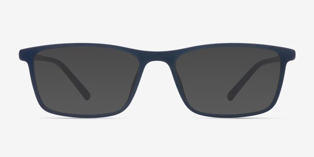 Sullivan Matte Navy PlasticEyeglass Frames from EyeBuyDirect, with Tinted Lenses