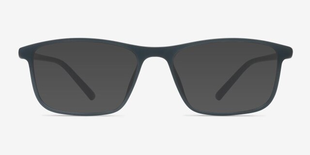 Wyoming Matte Black PlasticEyeglass Frames from EyeBuyDirect, with Tinted Lenses