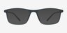 Wyoming Matte Black PlasticEyeglass Frames from EyeBuyDirect, with Tinted Lenses