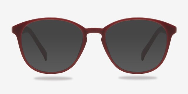 Watermelon Dark Burgundy PlasticEyeglass Frames from EyeBuyDirect, with Tinted Lenses