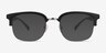 Yokote Matte Black Plastic-metalMontures de lunettes de vue d'EyeBuyDirect, Avec des Verres Teintés