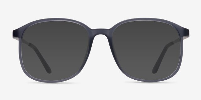 Ithaca Matte Gray PlasticEyeglass Frames from EyeBuyDirect, with Tinted Lenses