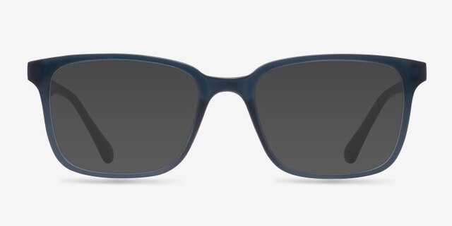 November Matte Navy PlasticEyeglass Frames from EyeBuyDirect, with Tinted Lenses