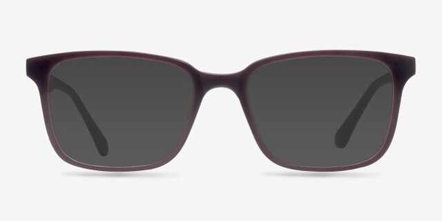 November Matte Burgundy PlasticEyeglass Frames from EyeBuyDirect, with Tinted Lenses