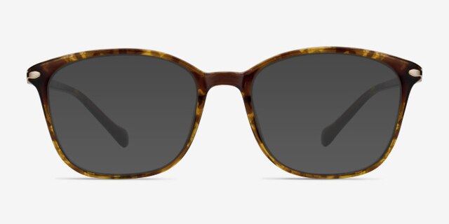 Nola Brown PlasticEyeglass Frames from EyeBuyDirect, with Tinted Lenses